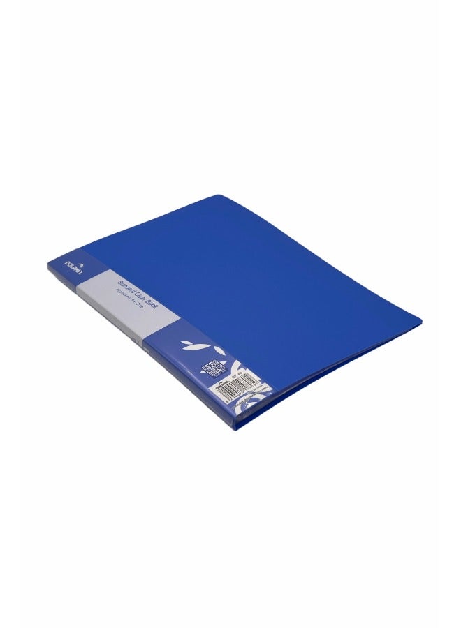 Dolphin Display Book DF-40, A4 Size with 40 Transparent Pockets, Blue Cover, Durable Document Organizer - Image 1