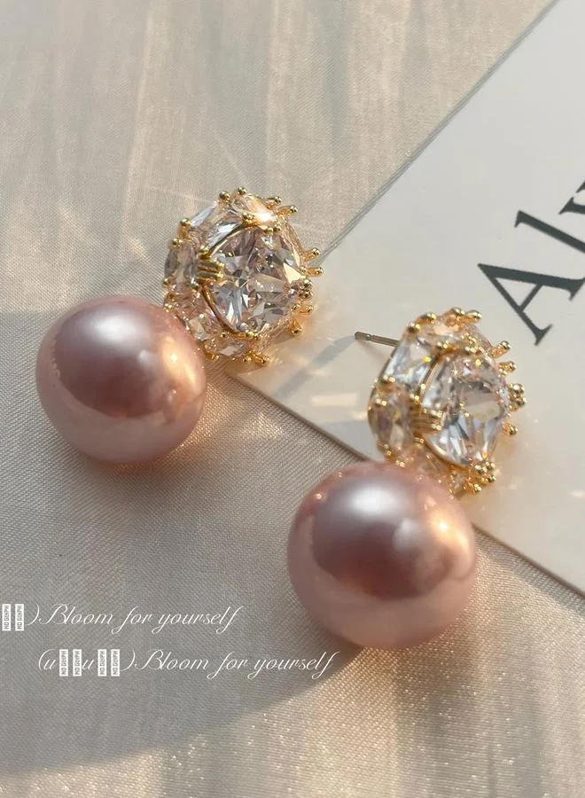 Faux Pearl Dangle Earrings