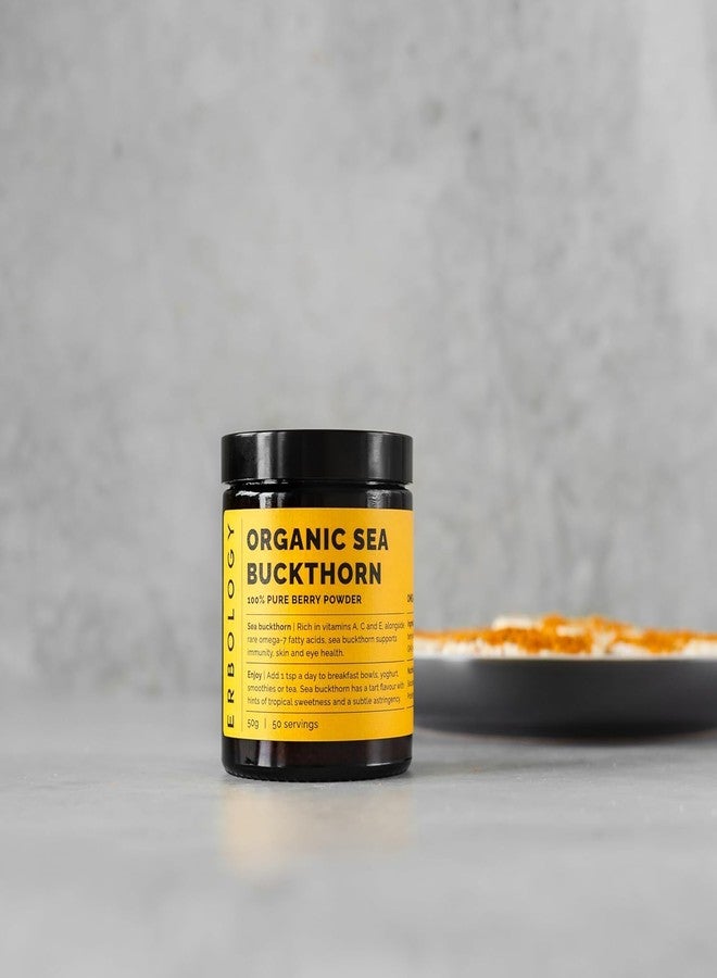 Erbology Organic Sea Buckthorn Powder 1.8 oz - 50 Servings - Skin Health and Immunity Support - Rich in Omega-7 (6.5%), Vitamin C and Vitamin A - Seeds Removed, More Concentrated - Vegan - GMO-Free - Image 4