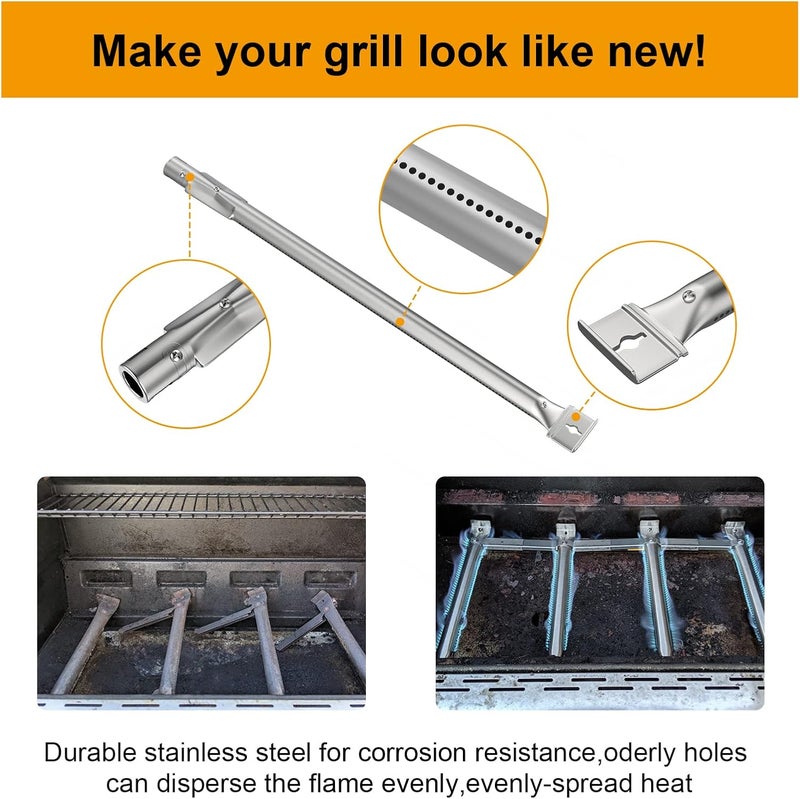 Replace parts Grill Replacement Parts for Kenmore 146.23678310 146.16142210 146.23673310 146.16198211 146.34611410 146.34611410 146.46372610 Gas Grill, Porcelain Steel Heat Plate Shield,Burner Tube Repair Kit - Image 4