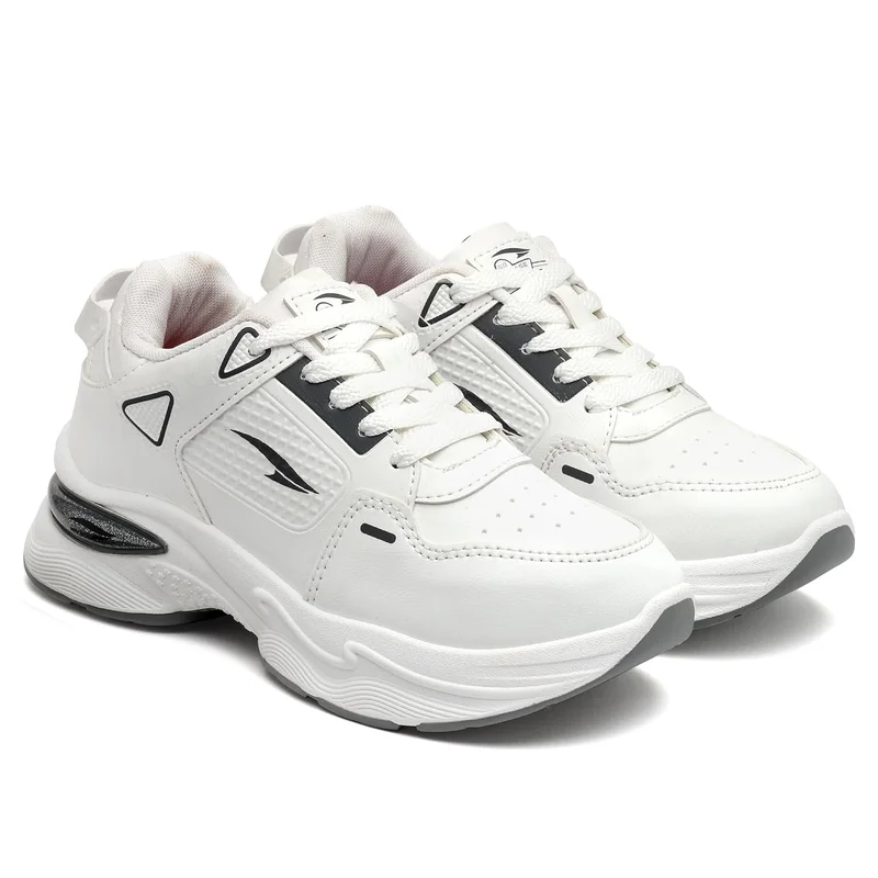 Asian Lightweight Off-White Sneakers for Women and Girls