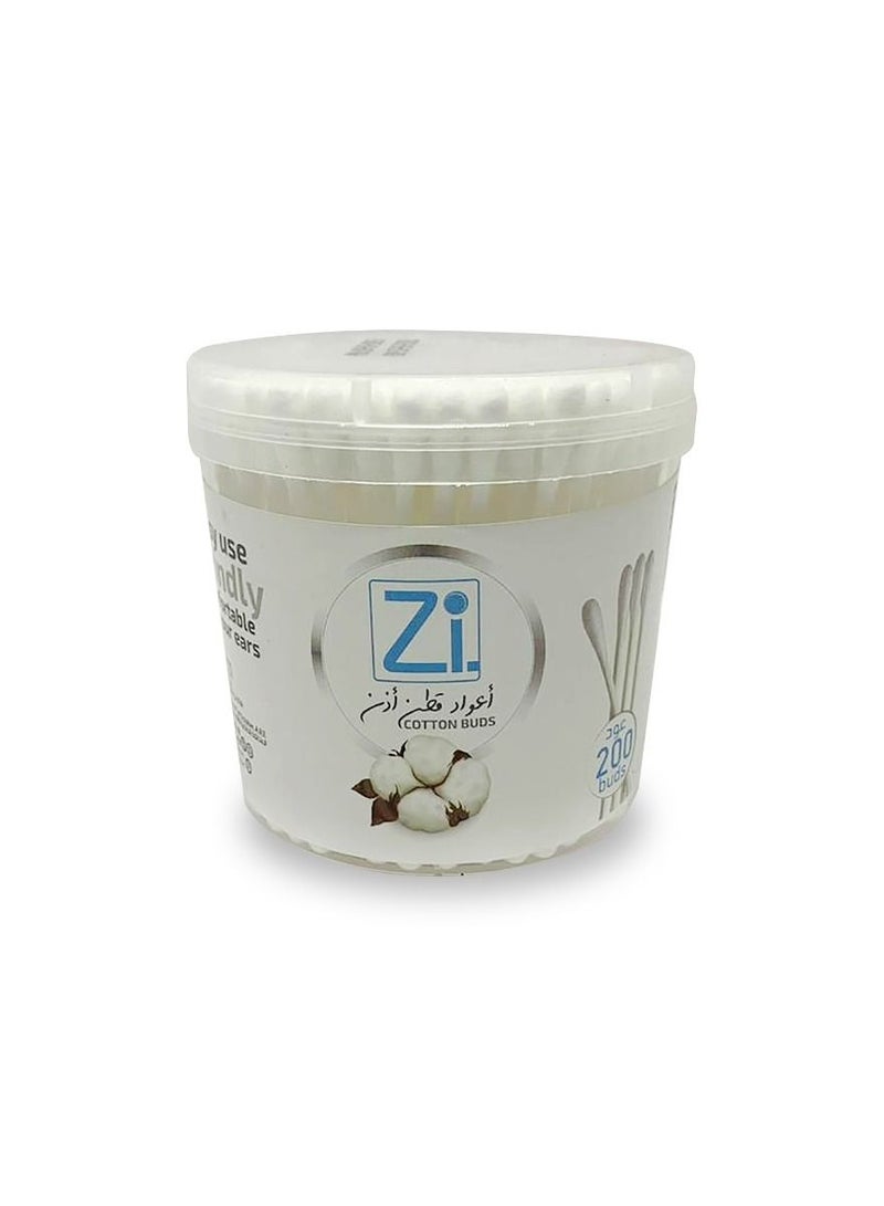 زي أعواد قطن أذن بلاستيك 200 عود - Image 1