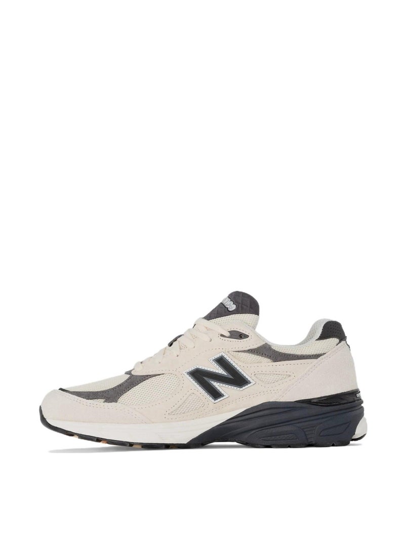 New Balance x Staud 990V3 Retro Sneakers Beige/Black | Unisex Running Athlesiure/Colorblock Sneakers Shoes for Men/ Women/Teens | Lightweight Design with Breathable Mesh | All-Day Comfort Casual Shoes - Image 1