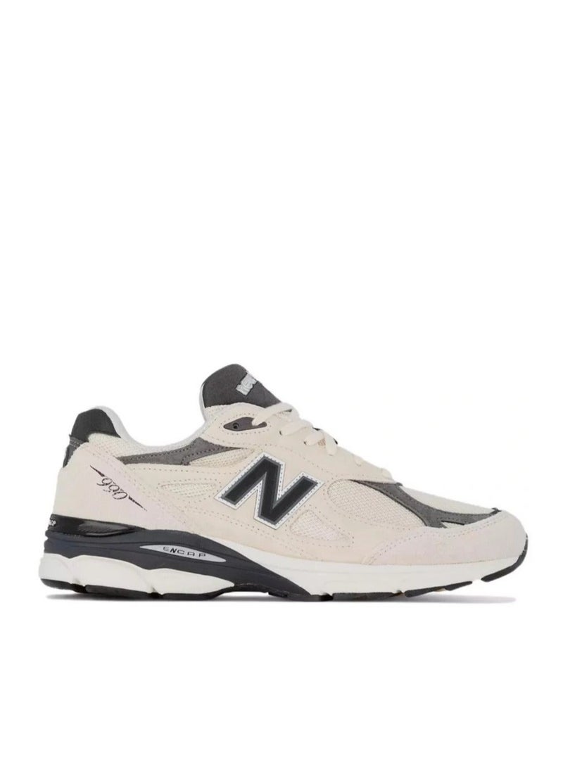 New Balance x Staud 990V3 Retro Sneakers Beige/Black | Unisex Running Athlesiure/Colorblock Sneakers Shoes for Men/ Women/Teens | Lightweight Design with Breathable Mesh | All-Day Comfort Casual Shoes - Image 4