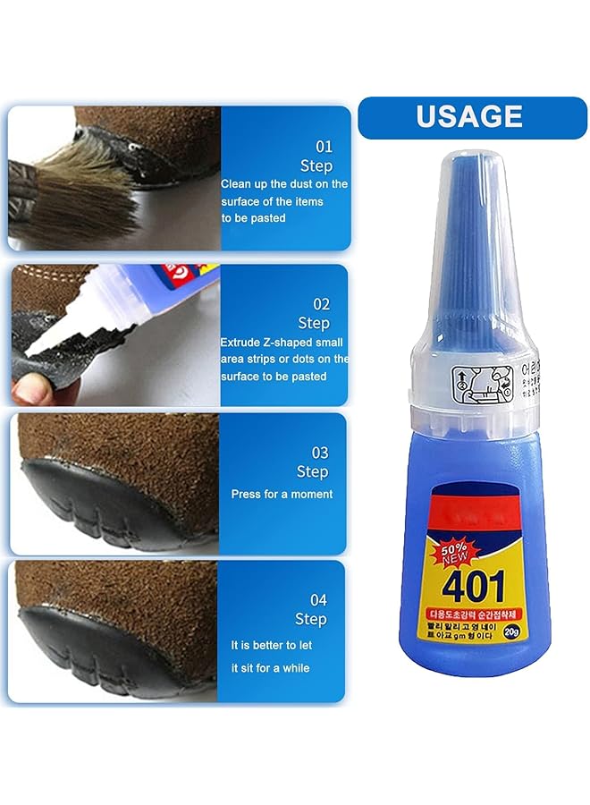 erorex Multipurpose High Grade Bonding Glue Super Glue For Metal Multipurpose Premium Adhesive Glue Super Fast Curing Adhesive All Purpose Repair Glue For Bonding Metal Plastic Wood 5Pcs - Image 4