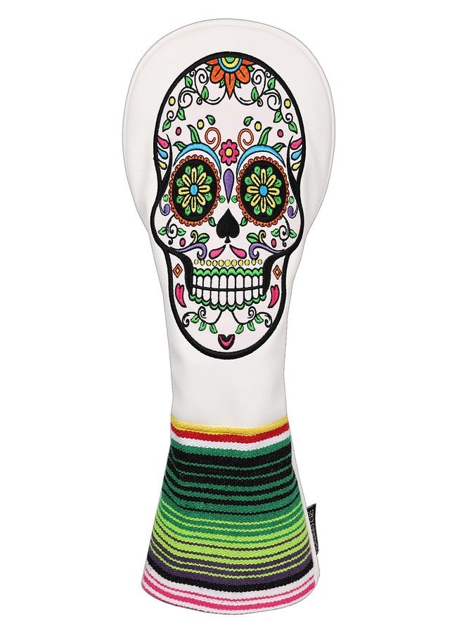 SHABIER White Golf Driver Headcover with Skull Design for Golf Driver Club - Image 1