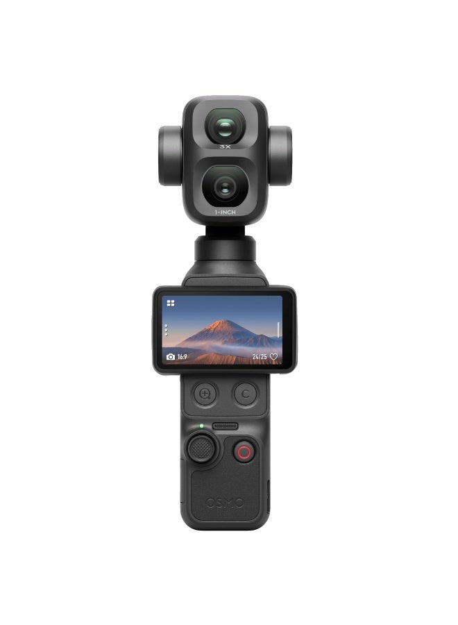 Dji World DJI Pocket 4 Pro Handheld 4K Gimbal Camera (Standar Cambo）  | 3-Axis Stabilization | AI Tracking | Portable Vlogging Camera | Black - Image 1
