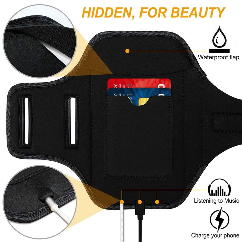 RUNBACH Running Armband for Google Pixel 8/7/6/6 Pro/5a/4XL/3a XL/3 XL,Sweatproof Running Exercise Case with Card Slot for Pixel 8/7/6/6 Pro/5a/4XL/3a XL/3 XL(Black) - Image 5