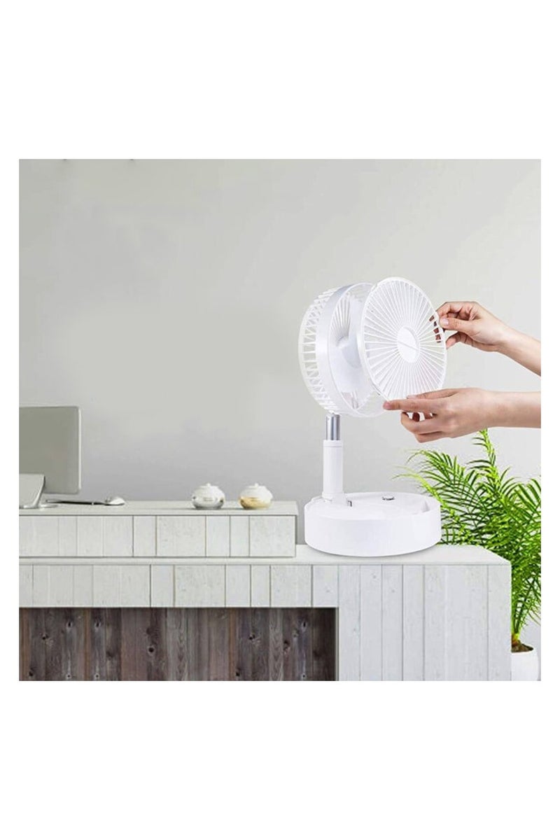 Rechargeable Foldable Desk & Floor Fan with Remote Control – 10W, Adjustable Height & 180° Tilt, Low Noise, Battery Operated - Image 5