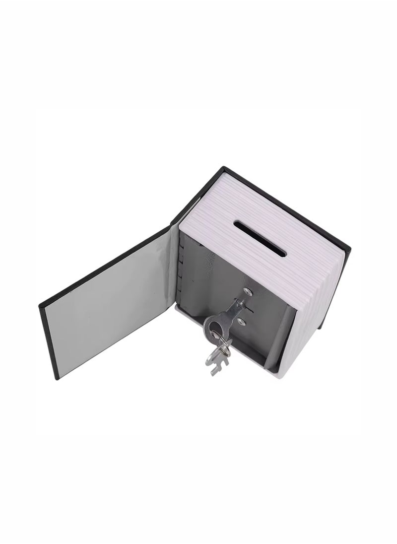 Toshionics Home Security Steel Dictionary Book Safe with Key Lock Hidden Diversion Safe Box for Cash Small Jewelries and Valuables Mini Portable Safe in Realistic Book Design Durable Steel Construction Secret Money Box for Home Office and Travel  - Image 3