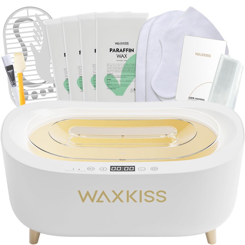 waxkiss Waxkiss Intelligent Paraffin Wax Machine for Hands & Feet, Fast Melting 4500ml Large Capacity Paraffin Bath Warmer Kit with Paraffin Blocks