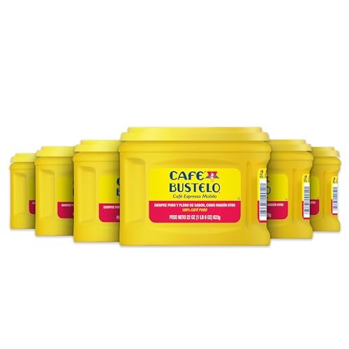 Cafe Bustelo Caf Bustelo Espresso Ground Coffee Dark Roast 22 Ounce Canister 6 Count Case - Image 1