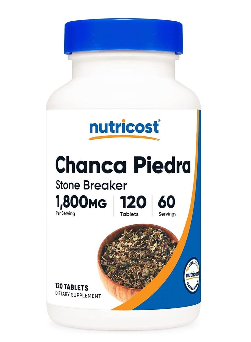 مستخلص تشانكا بيدرا - قواطع الأحجار - 120 قرصًا ، 1800 مجم لكل حصة ، 60 حصة لكل زجاجة