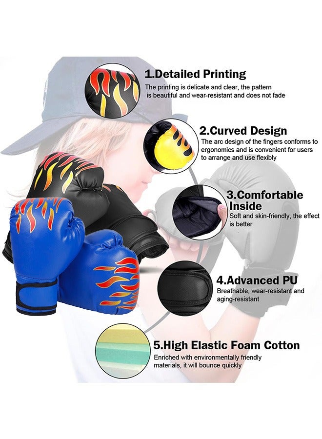 Boxing Gloves - Professional Training Sparring Gloves, 8 Oz Heavy Bag Punching Gloves for Kids, Kids Boxing Gloves for Boxing, Kickboxing, Karate, Muay Thai, MMA Training (8oz) - Image 2