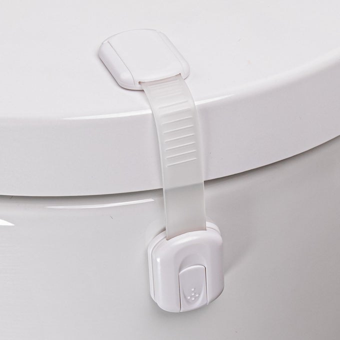 2PACK TOILET LOCKS BABY PROOF TOILET SEAT LOCKS FOR TODDLERS WITH ADHESIVE TOILET LATCHES CHILD SAFETY NO TOOLS REQUIRED