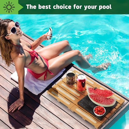 JOJOZOO Bamboo Bath Mat, Bamboo Shower Mat for Bathroom, Non-Slip Bathroom Mat with Anti-Slip Stickers, Easy Clean Wooden Bath Floor Mat for Indoor Outdoor（ Natural, 21×14×1.14 Inches） - Image 5