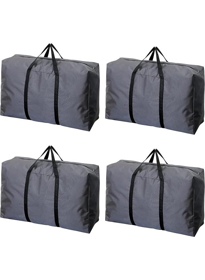 DUNISO 4 Pcs Large Storage Bags,Moving Bags with Strong Zippers & Carrying Handles, Waterproof and Dustproof Underbed Storage Organizer Bag, Sturdy and Durable，for Bedding/Duvets/Pillows/Laundry/Clothes/Moving home，80*45*25cm - Image 1