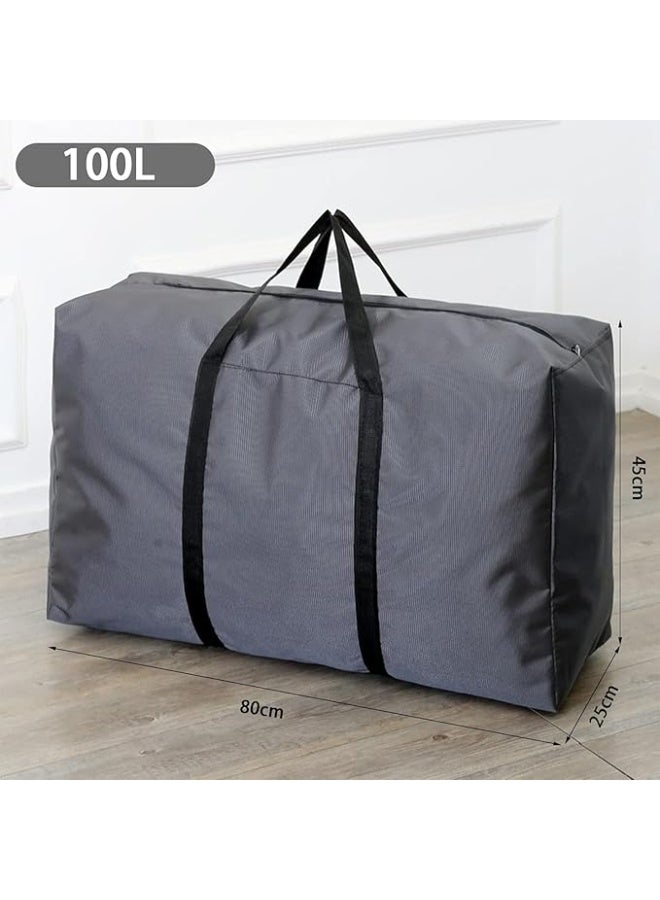 DUNISO 4 Pcs Large Storage Bags,Moving Bags with Strong Zippers & Carrying Handles, Waterproof and Dustproof Underbed Storage Organizer Bag, Sturdy and Durable，for Bedding/Duvets/Pillows/Laundry/Clothes/Moving home，80*45*25cm - Image 5