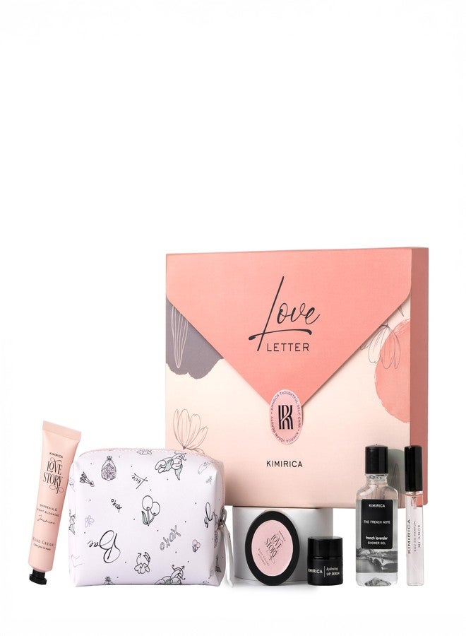 Kimirica Bath & body Gift Set Love Letter Gift Box For Women's & Girl's|Perfect Self Care Gift Set's For Anniversary, Birthday |Pack of 6 - Image 1