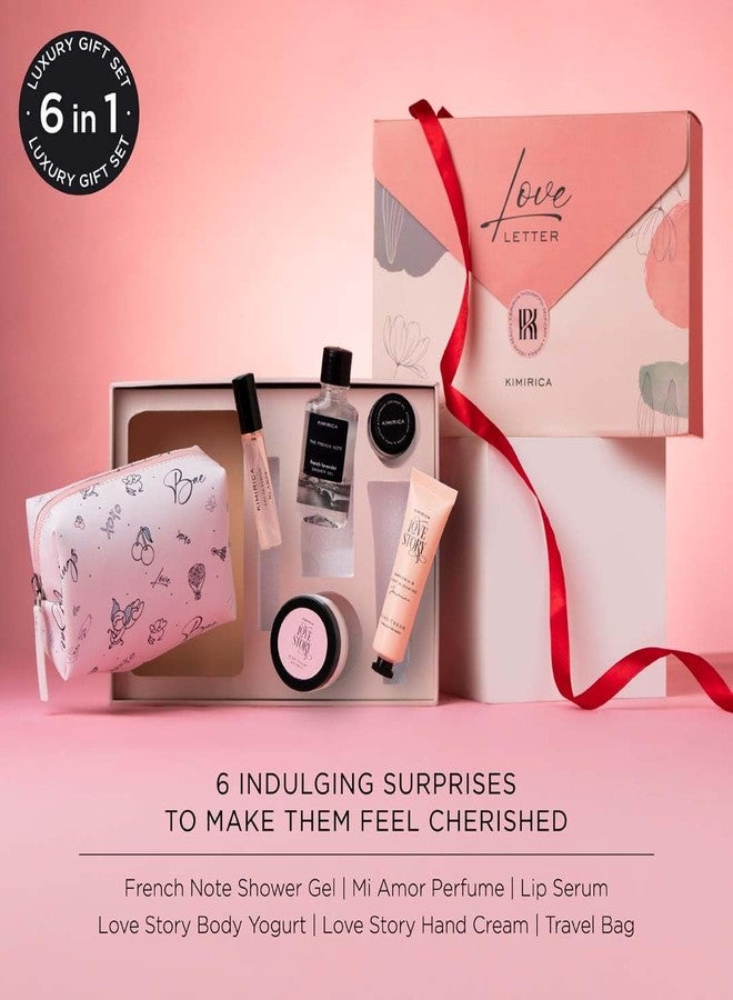 Kimirica Bath & body Gift Set Love Letter Gift Box For Women's & Girl's|Perfect Self Care Gift Set's For Anniversary, Birthday |Pack of 6 - Image 4