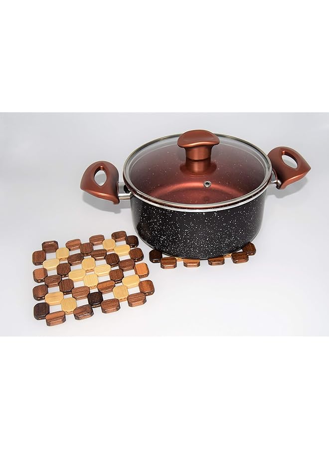 إيروريكس مجموعة من 8 قطع من وسائد الأكواب الخشبية الطبيعية الصغيرة لحماية الطاولة - Image 2