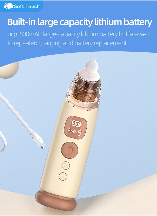 Generic - Baby Nose Cleaner Toddler Electric Nasal Aspirator Baby Nose Sucker Pro with 3 Soft Silicone Tips Adjustable Suction Electric Nose Suction for Baby Built-in Music & Light Soothing - Image 1