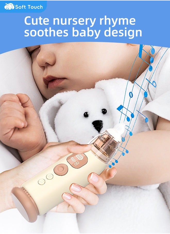 Generic - Baby Nose Cleaner Toddler Electric Nasal Aspirator Baby Nose Sucker Pro with 3 Soft Silicone Tips Adjustable Suction Electric Nose Suction for Baby Built-in Music & Light Soothing - Image 1