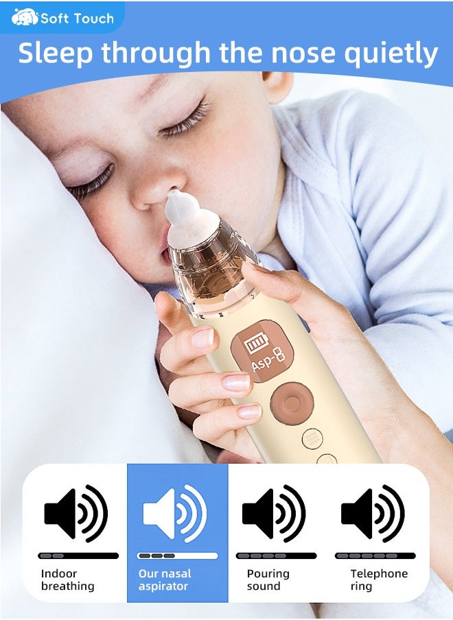 Generic - Baby Nose Cleaner Toddler Electric Nasal Aspirator Baby Nose Sucker Pro with 3 Soft Silicone Tips Adjustable Suction Electric Nose Suction for Baby Built-in Music & Light Soothing - Image 1