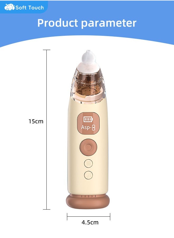 Generic - Baby Nose Cleaner Toddler Electric Nasal Aspirator Baby Nose Sucker Pro with 3 Soft Silicone Tips Adjustable Suction Electric Nose Suction for Baby Built-in Music & Light Soothing - Image 1