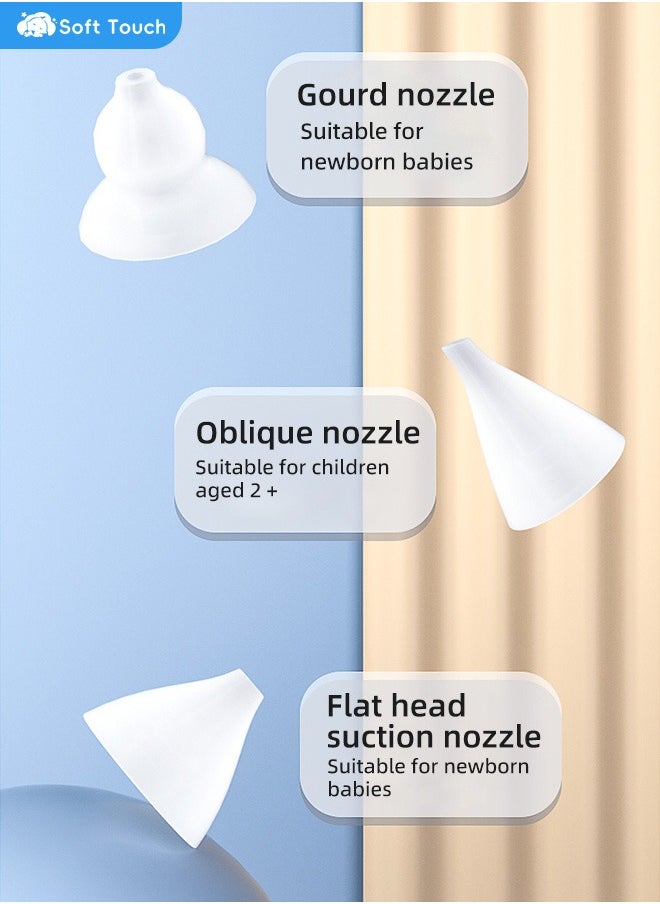 Generic - Baby Nose Cleaner Toddler Electric Nasal Aspirator Baby Nose Sucker Pro with 3 Soft Silicone Tips Adjustable Suction Electric Nose Suction for Baby Built-in Music & Light Soothing - Image 1