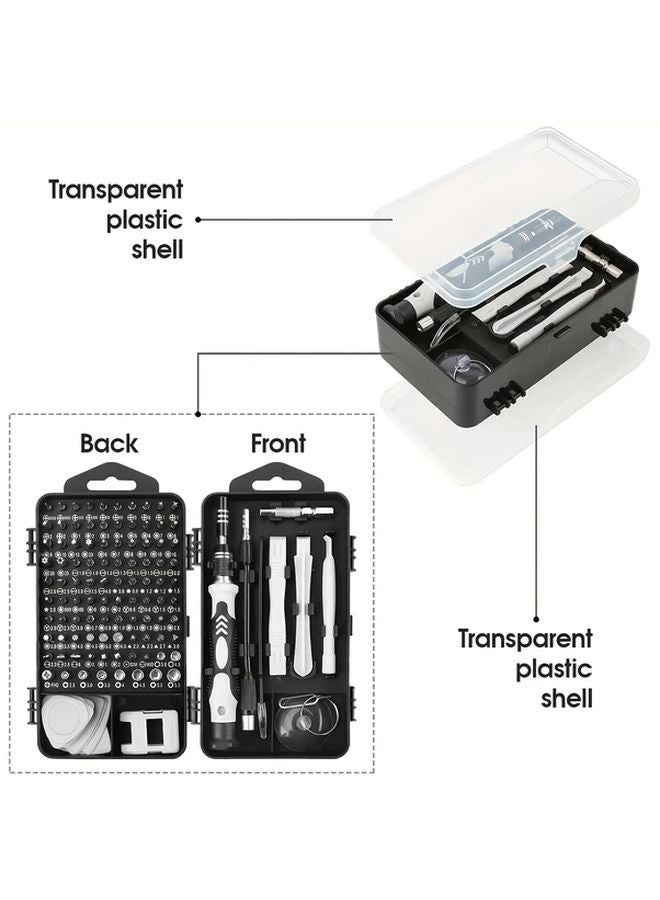 مجموعة أدوات إصلاح مغناطيسية بمقبض مريح مضاد للانزلاق، مجموعة مفكات مقاومة للصدمات للإلكترونيات والهواتف المحمولة وأجهزة الكمبيوتر المحمولة، باللون الرمادي الفضي - Image 5