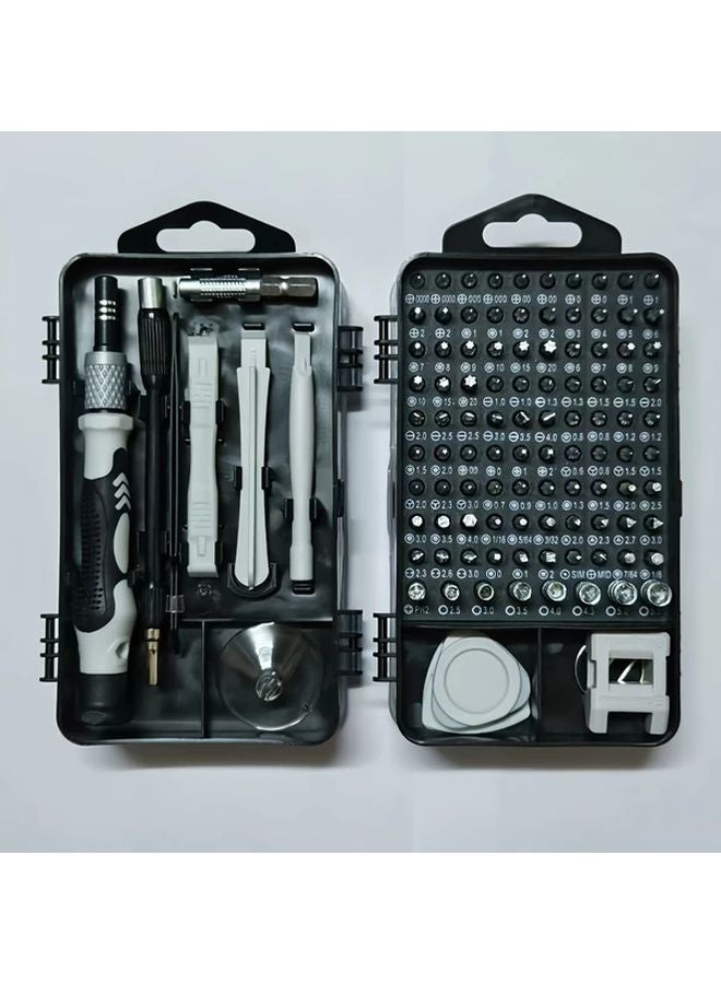 مجموعة أدوات إصلاح مغناطيسية بمقبض مريح مضاد للانزلاق، مجموعة مفكات مقاومة للصدمات للإلكترونيات والهواتف المحمولة وأجهزة الكمبيوتر المحمولة، باللون الرمادي الفضي - Image 1