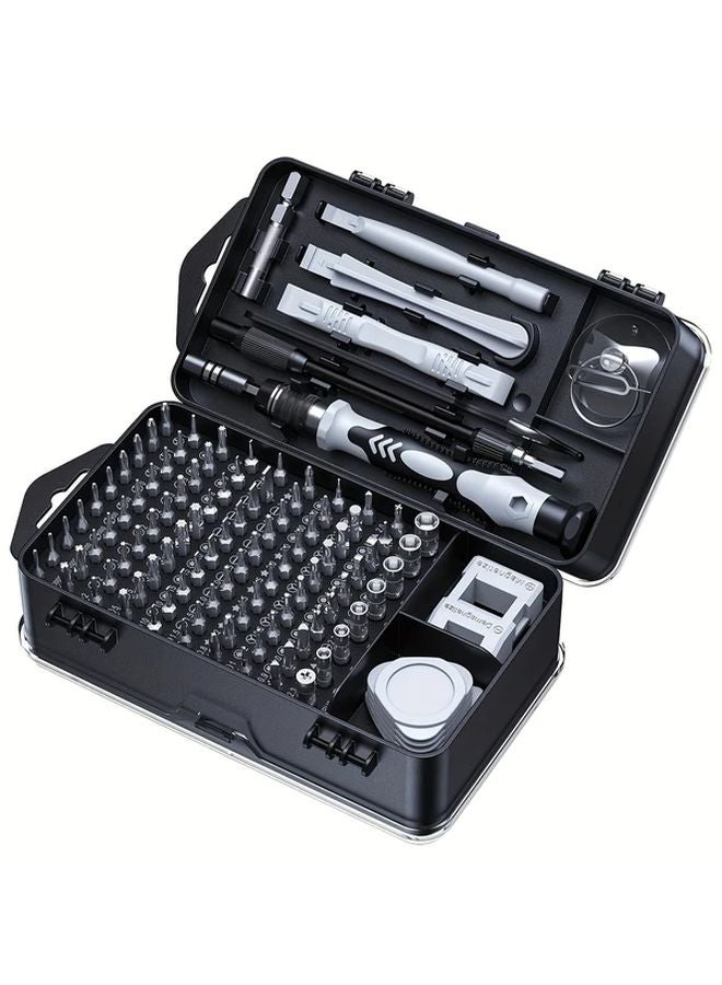 مجموعة أدوات إصلاح مغناطيسية بمقبض مريح مضاد للانزلاق، مجموعة مفكات مقاومة للصدمات للإلكترونيات والهواتف المحمولة وأجهزة الكمبيوتر المحمولة، باللون الرمادي الفضي - Image 2