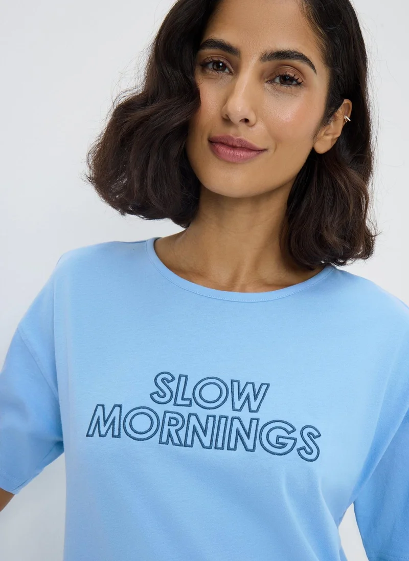 Matalan Blue Slow Mornings Nightie