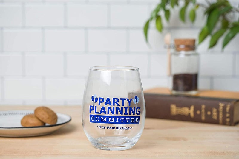 Silver Buffalo The Office Party Planning Committee Stemless Wine Glass, 20 Ounces - Image 3