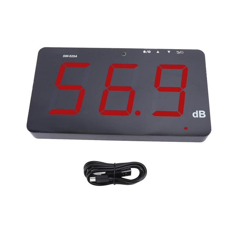 Keenso Large LCD Sound Level Meter Noise Tester with Alarm for Factory Office Laboratory - Image 5