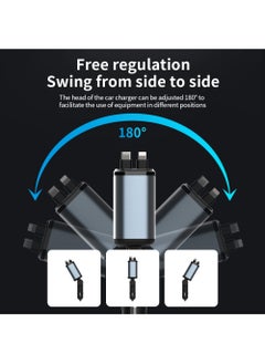 Generic Car Charger for Starry Sky Light 180° Adjustable Compatible with Fast Charging Available for 12 - 24v Comes with Two Retractable Wires  - Image 2