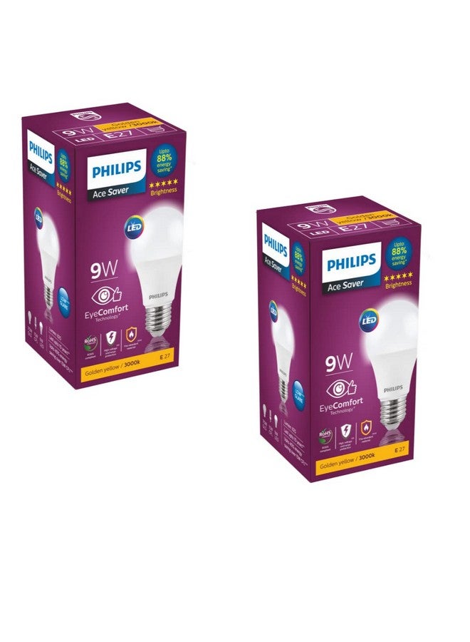 PHILIPS 9W e27 LED Bulb, Pack of 2 - Image 1