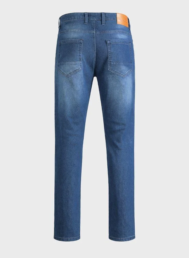 The Indian Garage Co  Men Slim Straight Fit Solid Jeans for Men | Best Price UAE
