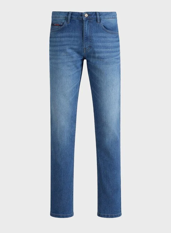 The Indian Garage Co  Men Slim Straight Fit Solid Jeans for Men | Best Price UAE