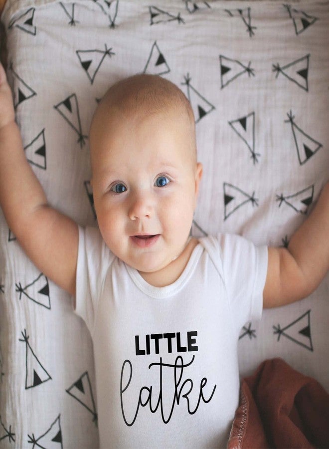 Printique Organic GOTS Certified Baby Onesie Unisex Bodysuit 0-18 months - Little Latke | Chanukah Hanukkah Holiday (Little Latke, 3-6 Months) - Image 4