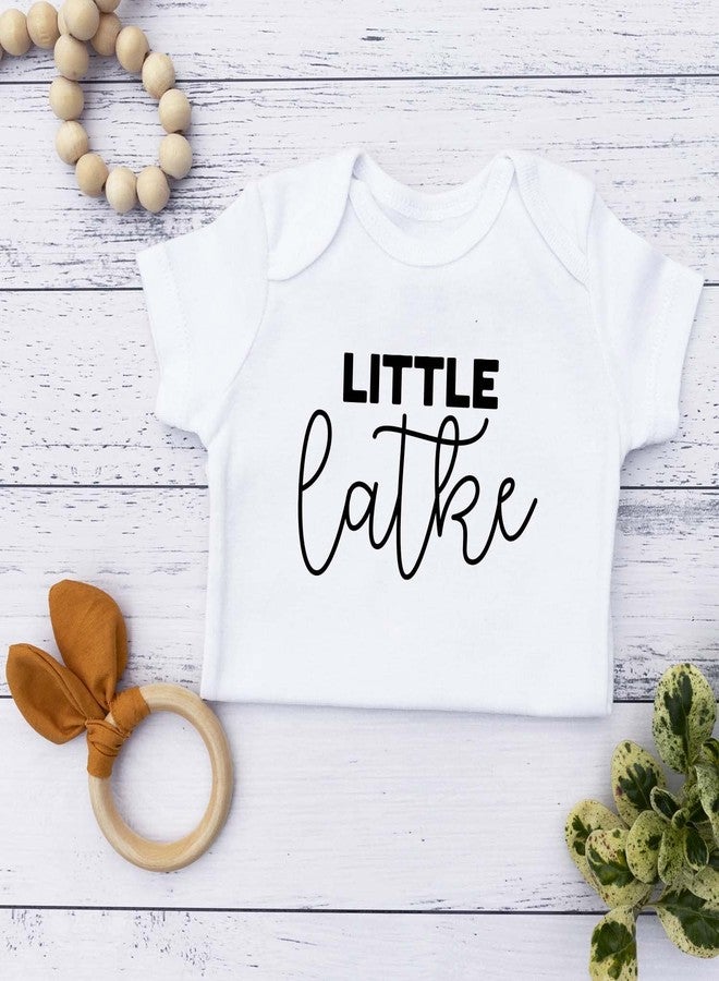 Printique Organic GOTS Certified Baby Onesie Unisex Bodysuit 0-18 months - Little Latke | Chanukah Hanukkah Holiday (Little Latke, 3-6 Months) - Image 2