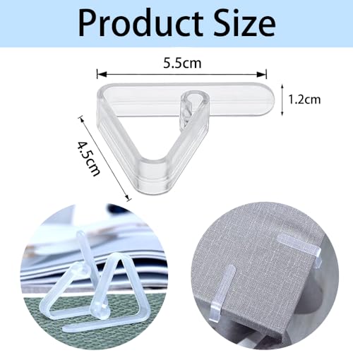 Fapiwen 12pcs Table Cloth Clips, Transparent Plastic Windproof Table Cover Holder Clamp, Tablecloth Clips for Outdoor Tables, Clear Table Clip Ideal for Home Picnic Party Restaurant - Image 2