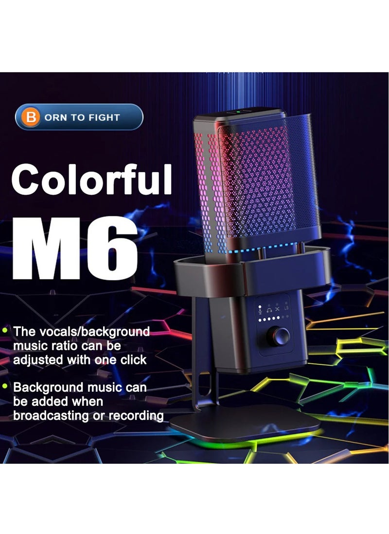 FlashHawk Professional Condenser Microphone with Pop Filter, Noise Reduction USB Dynamic Gaming Microphone with Mute Button for Studio Singing Podcasts Live Broadcast  - Image 2