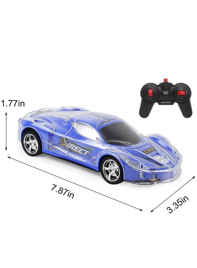 Haktoys Remote Control Light Up Car Upgraded 2.4Ghz Rc Racing Sports Car 1:24 Scale Radio Control Toy Vehicle With Bright And Colorful Flashing Lights Great Gift For Kids Boys And Girls (Blue) - Image 5