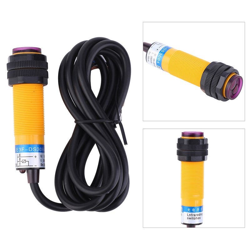 10Pcs JYIO Photoelectric Switch PNP NO Diffuse Reflection Type E3F DS30B4 10-30VDC 200mA - Image 1