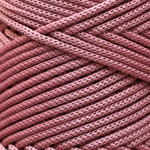 Makromecity, Premium Polyester Macrame Cord 3mm x 131 Yards (394 feet) 3mm Polypropylene Dusty Rose Macrame Cord Crochet Macrame Bag Cord Crafts for Wall Hangings, Bags, Underplate, Rug - Image 3