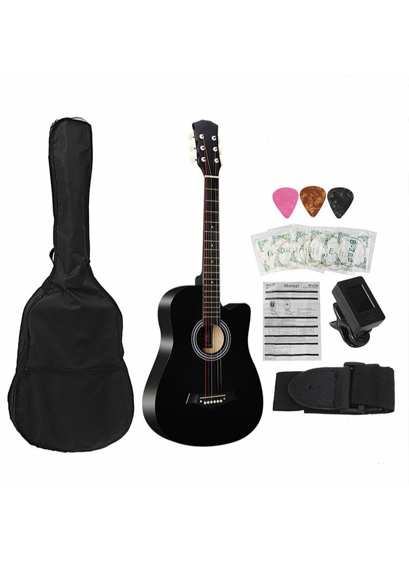 Sharpdo - 38 Inch Classical Guitar Kit With 6 Strings Gig Bag Tuner Picks Strap For Beginners Adults Kids Birthday Gift - Image 1