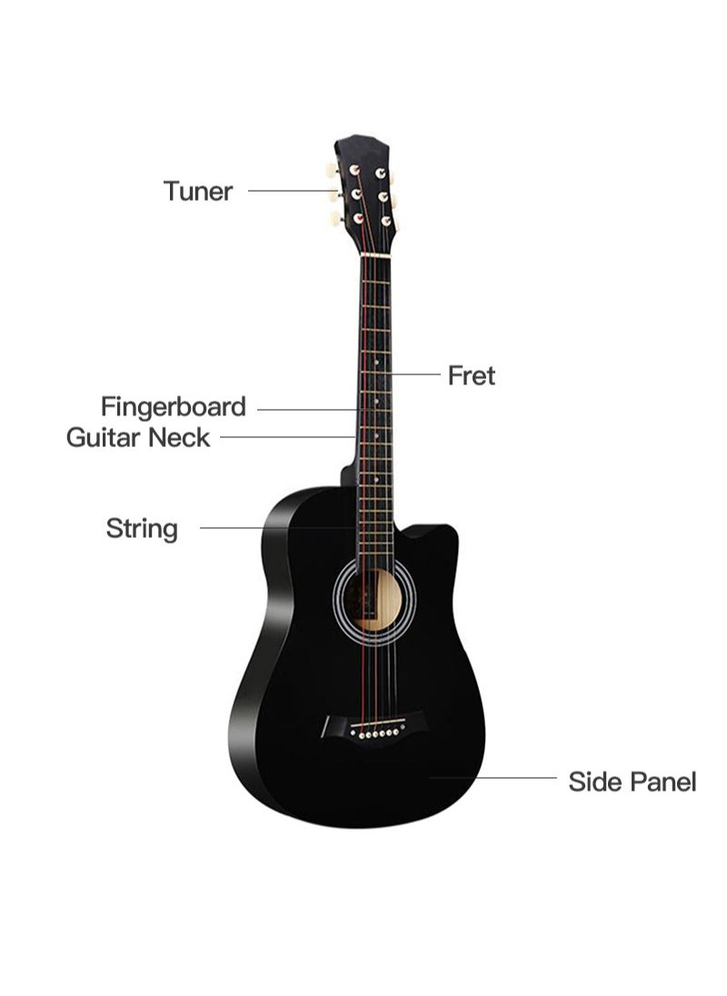 Sharpdo - 38 Inch Classical Guitar Kit With 6 Strings Gig Bag Tuner Picks Strap For Beginners Adults Kids Birthday Gift - Image 1