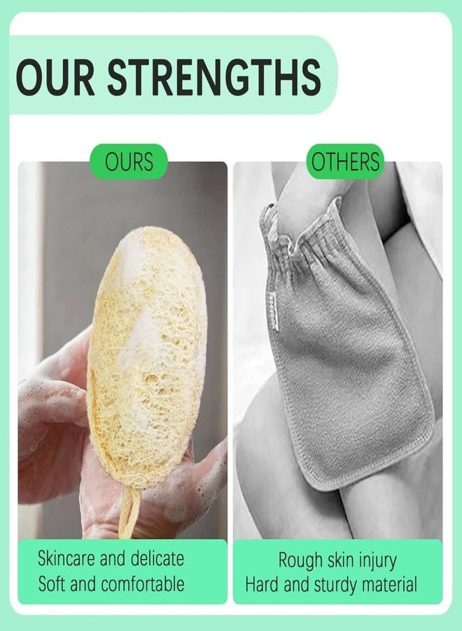 SWOPPERRY Natural Loofah Body Scrubber - 100% Organic Bath Sponge for Exfoliating & Deep Cleansing - Premium Loofah for Bathing Women & Men - Soft & Gentle Lufa Scrubber for Body Wash - Image 3